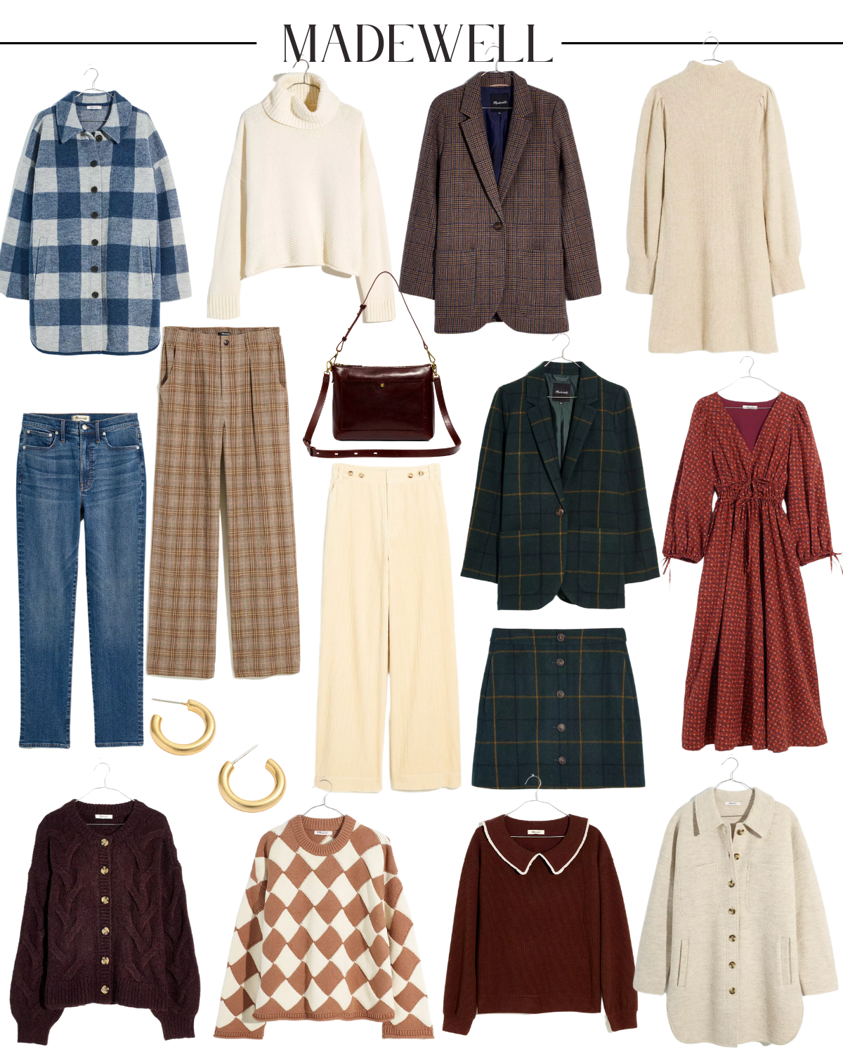 Madewell clothing pieces and accessories.